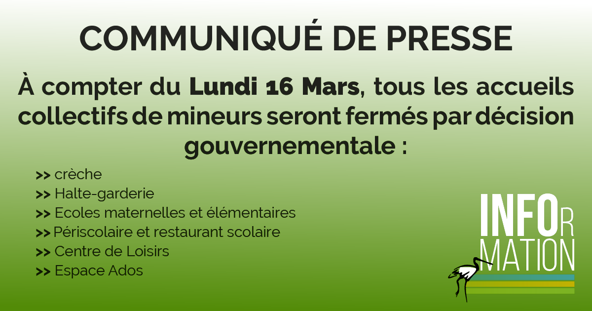 Communiqué de presse - 16/03/2020