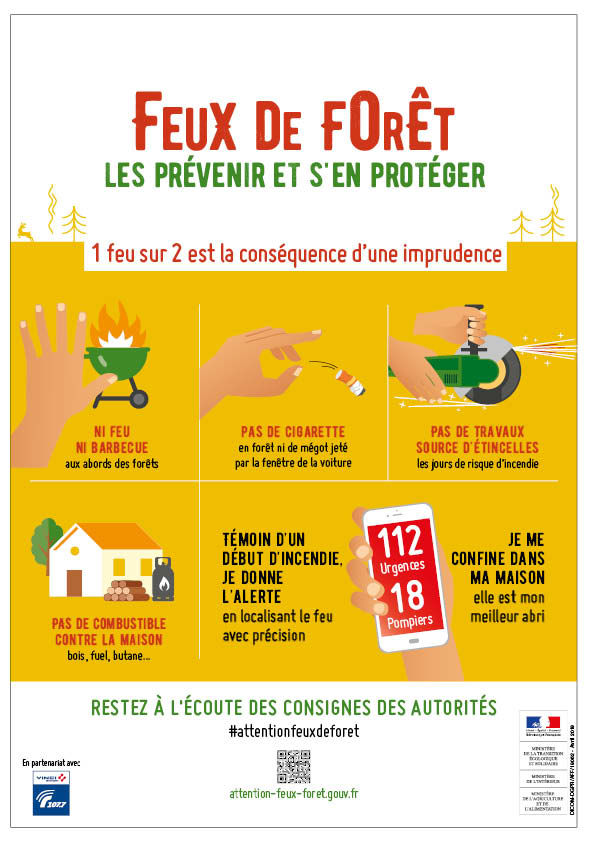 AFFICHE PREVENTION FEUX FORET