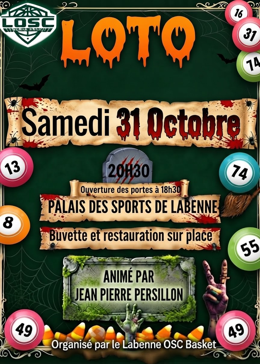 Loto Halloween du LOSC BASKET LABENNE