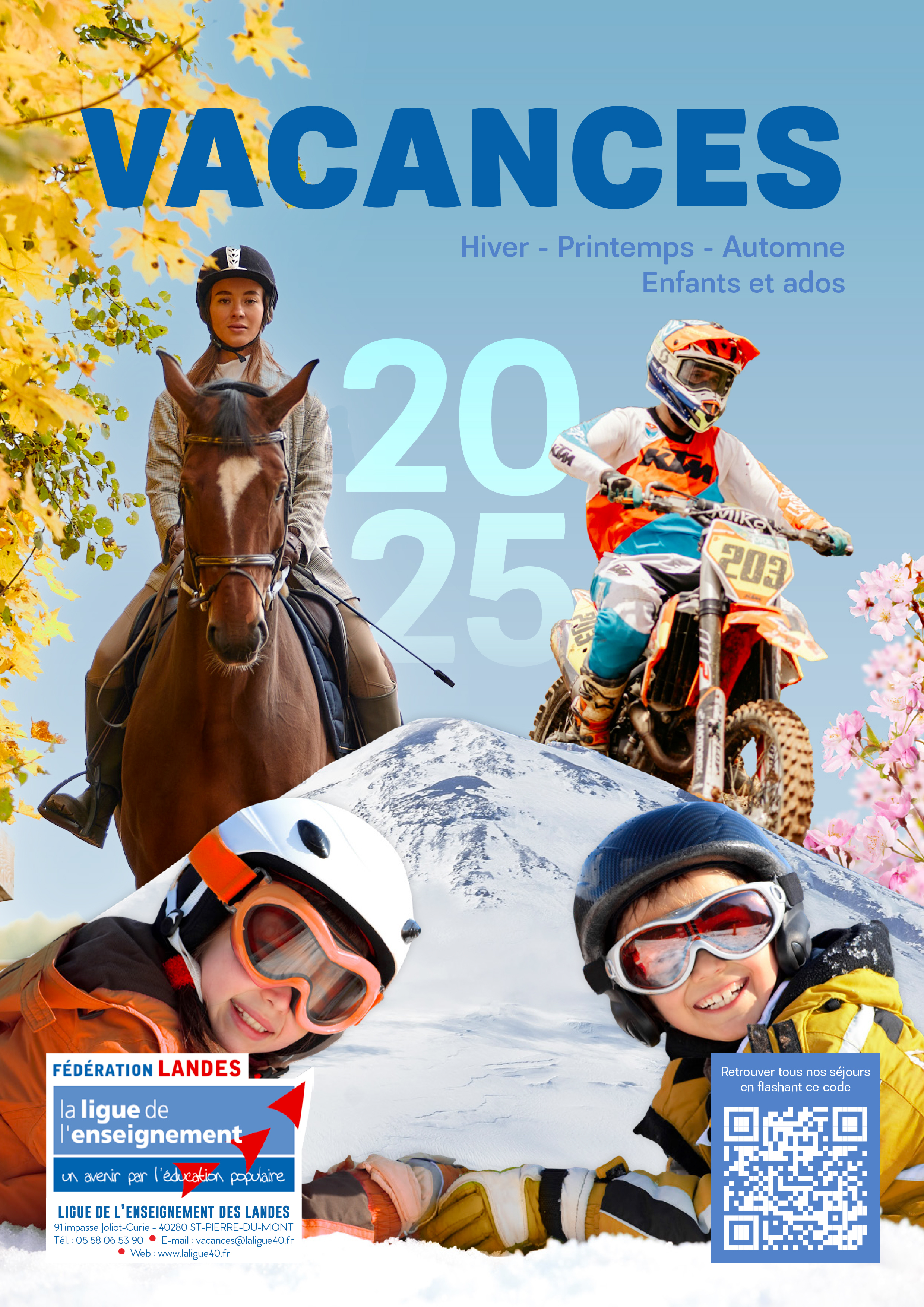 Couv CATALOGUE HIVER PRINTEMPS AUTOMNE 2025 LIGUE DE LENSEIGNEMENT DES LANDES 1